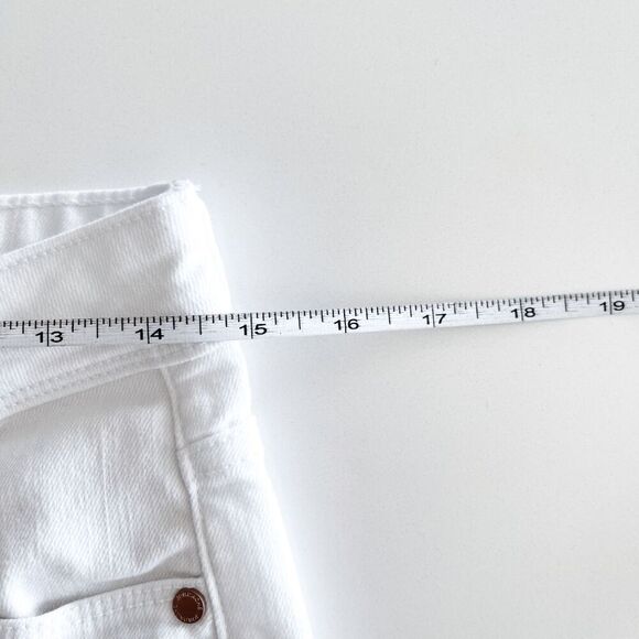 Jordache Womens Classic Raw Hem High Rise Ankle Straight Jeans White Size 6 - Picture 6 of 10